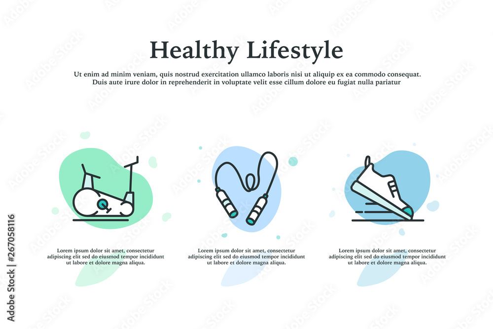 Healthy Lifestyle Icon Concept