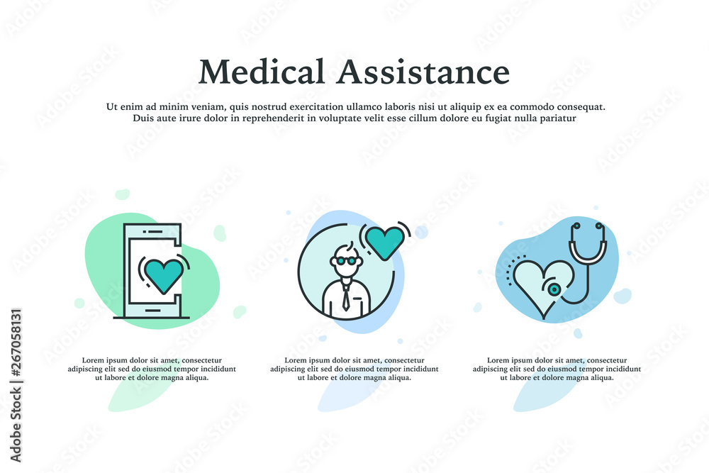 Medical Assistance Icon Concept