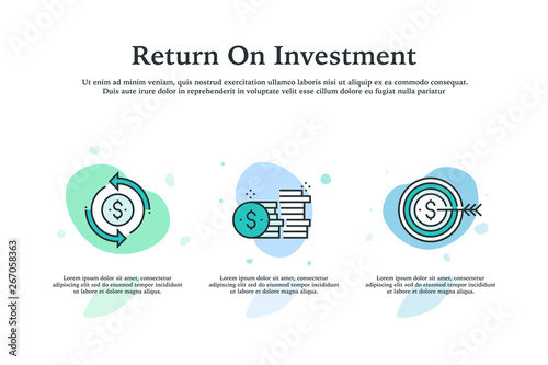 Return On Investment Icon Concept