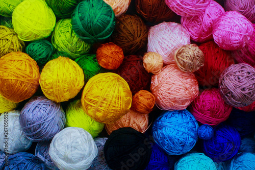 colorful balls of wools