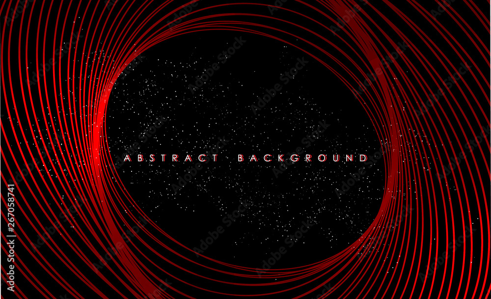 Abstract red lights wave pattern technology background.