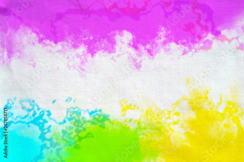 Fototapeta Naklejka Na Ścianę i Meble -  abstract tie dye pattern brushstrokes hand drawn on fabric texture background, digital painted.