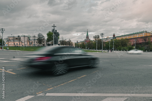 Urban landscape in the Moscow center in summer