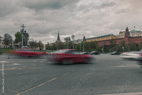 Urban landscape in the Moscow center in summer