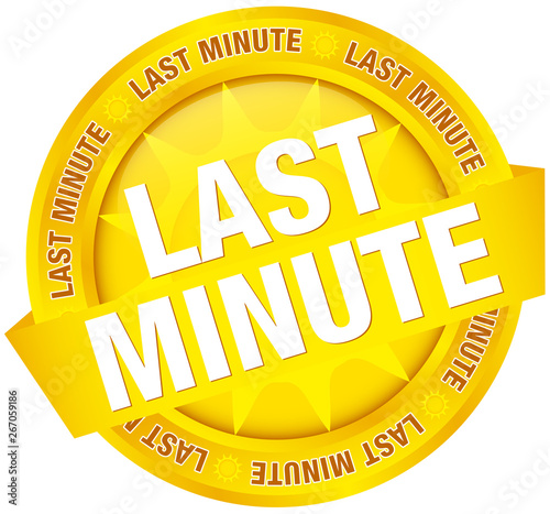 Button Banner "Last Minute" Gelb