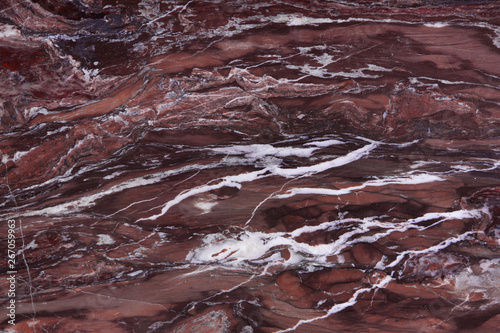 Natural stone red quartzite with white veins, called quartzite Seqoia photo