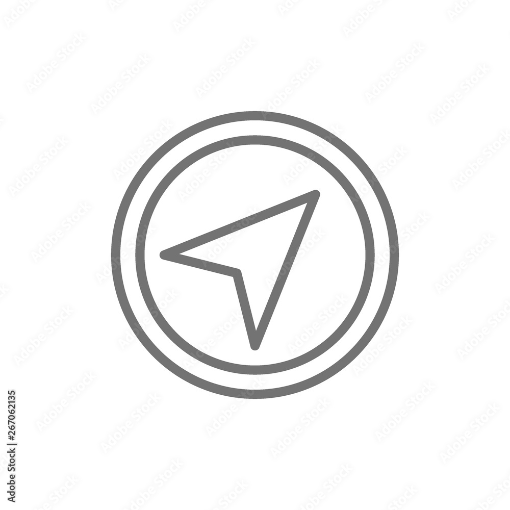 Gps navigation, compass, location line icon. Gps navigation, compass, location line icon.