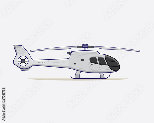 helicopter simple graphic on white background