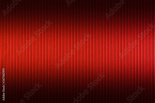 Decorative background red orange color, striped texture upper and lower gradient. Wallpaper. Art. Design.