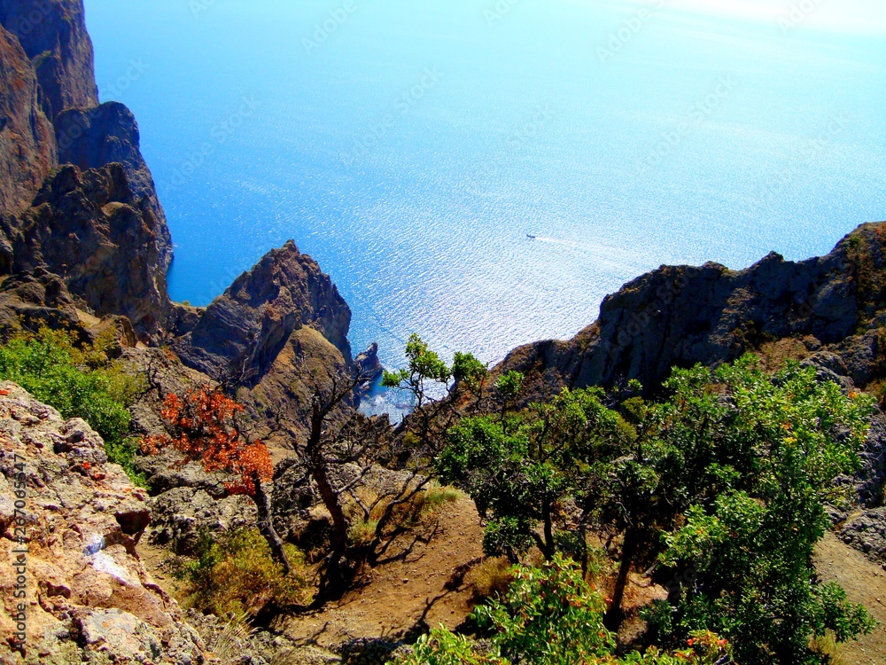 Obraz premium National park Kara-Dag. Golden gate. Mountain landscape near Koktebel in Crimea