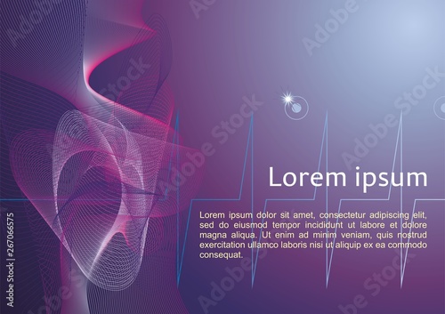 modern, fantastic background. Abstract modern wave background. Vector background made of lines, Geometric abstract background element line