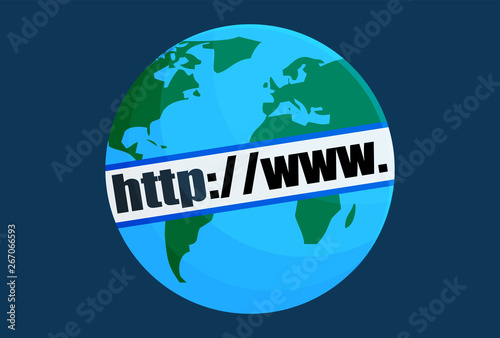 Internet a nivel mundial en un planeta.
