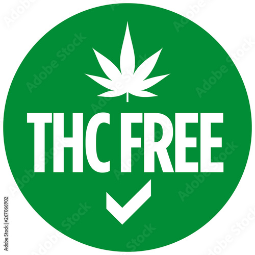 THC free icon on white background - vector