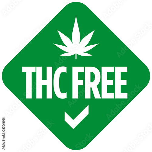 THC free icon on white background - vector