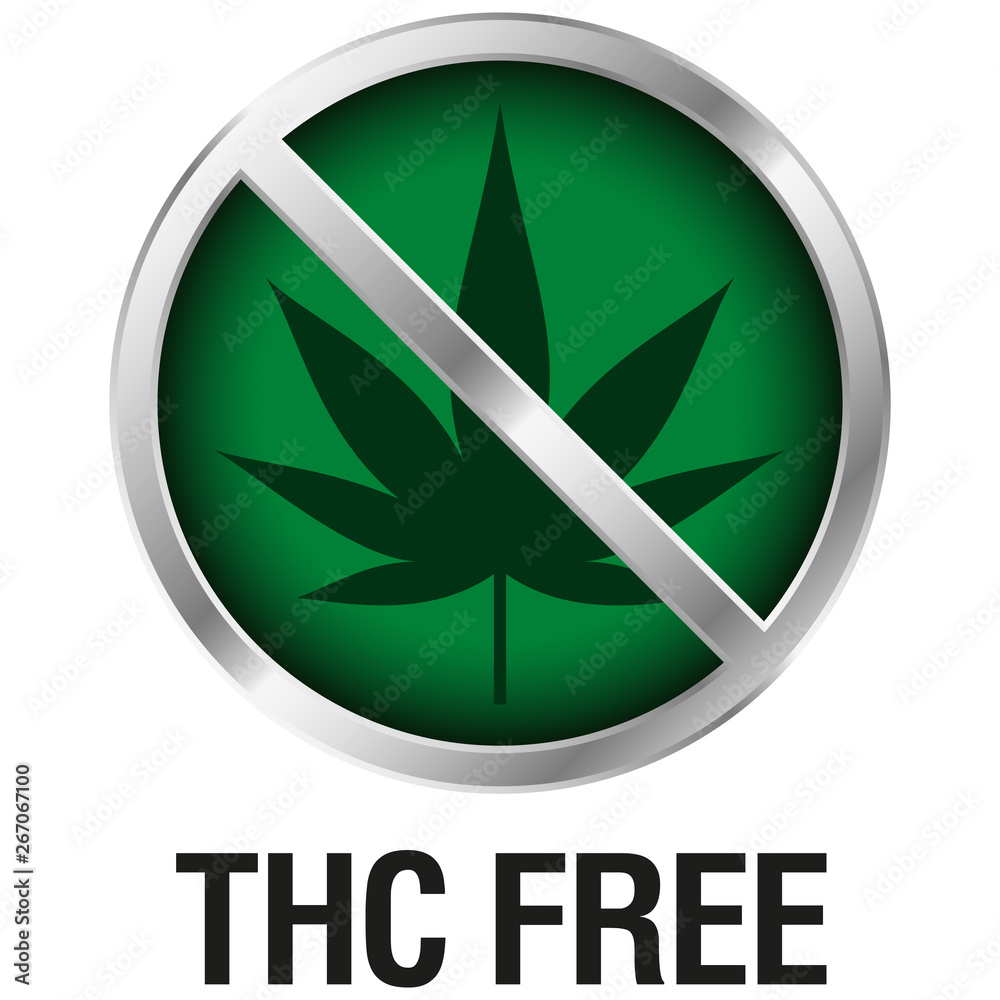 THC free icon on white background - vector