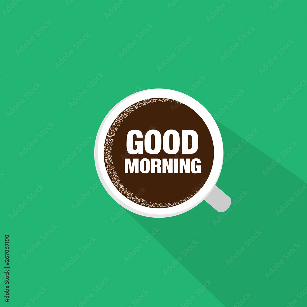 Vector illustration of Good morning with coffee Vector illustration of Good morning with coffee
