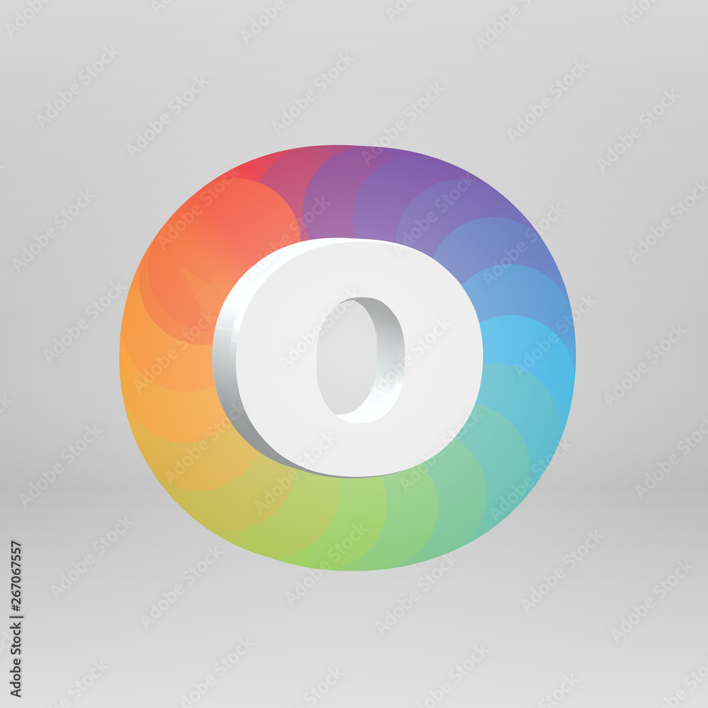 3D character from a fontset with colorful background, vector illustartion 3D character from a fontset with colorful background, vector illustartion