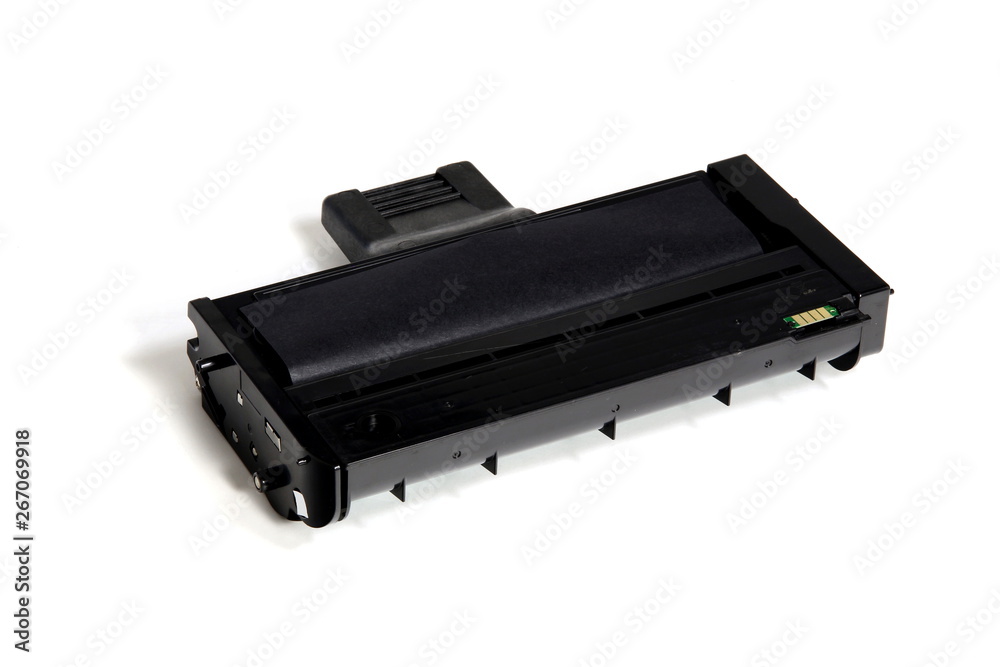 Toner cartridge black isolated on white background. Toner cartridge black isolated on white background.