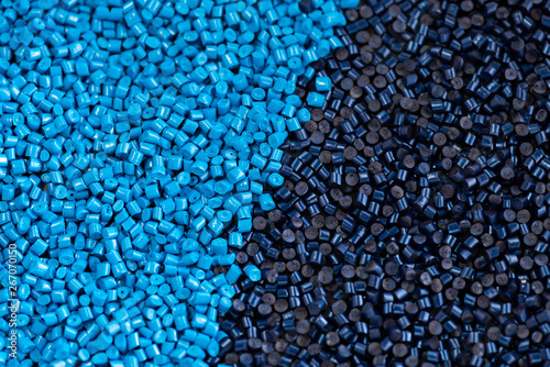 Pattern of light blue and dark blue polymers