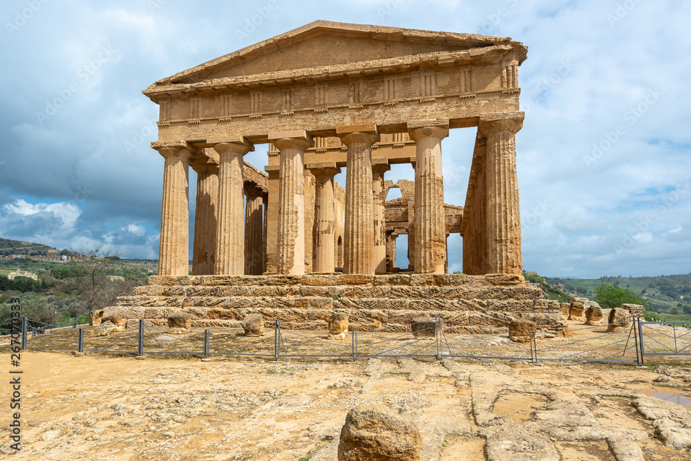 Temple of Concordia in the Valley of Temples near Agrigento, Sicily, Italy