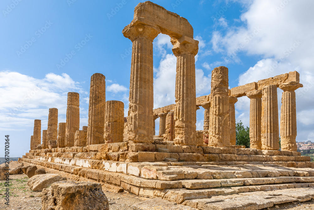 Temple of Juno in the Valley of Temples near Agrigento, Sicily, Italy