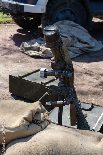 May 9 2019, Russia, St. Petersburg. Exhibition of weapons of the Second World War. City holiday dedicated to the Victory Day