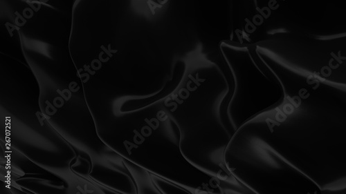 Abstract black background. Smooth black wave . Scratched Plastic. Dark luxury texture. Oil, petroleum, rock-oil. Silk, satin. Black tar, gum