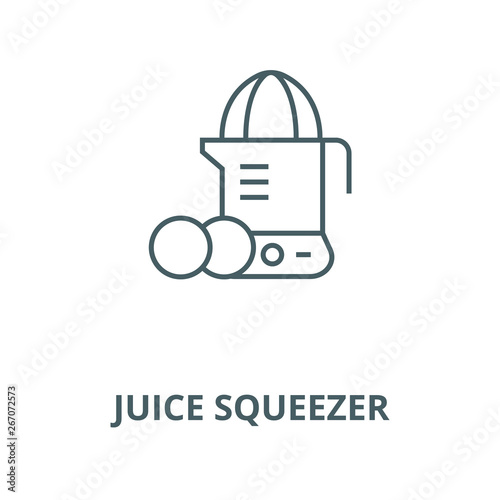 Juice squeezer vector line icon, outline concept, linear sign