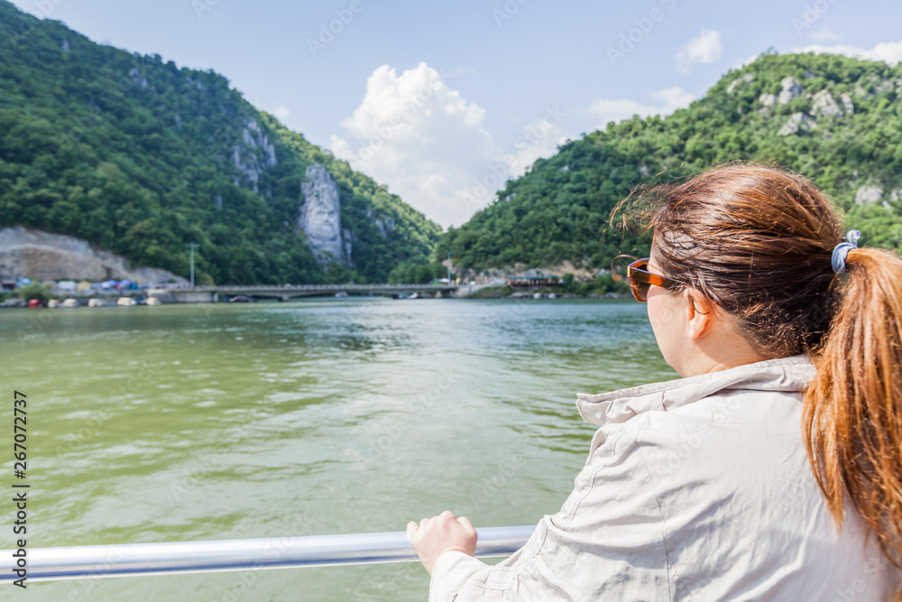 travel tourist on river cruise ship