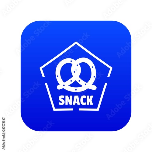 Snack icon blue vector isolated on white background