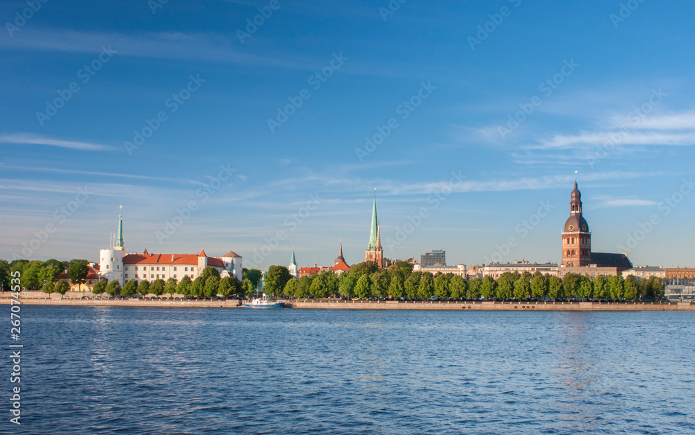 riverside Panorama of Riga city