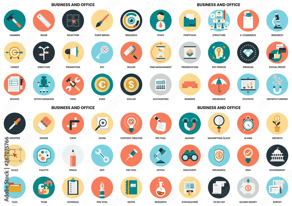 Business icons set for business Business icons set for business
