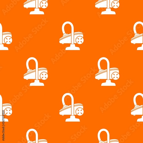 Vacuum cleaner pattern vector orange for any web design best