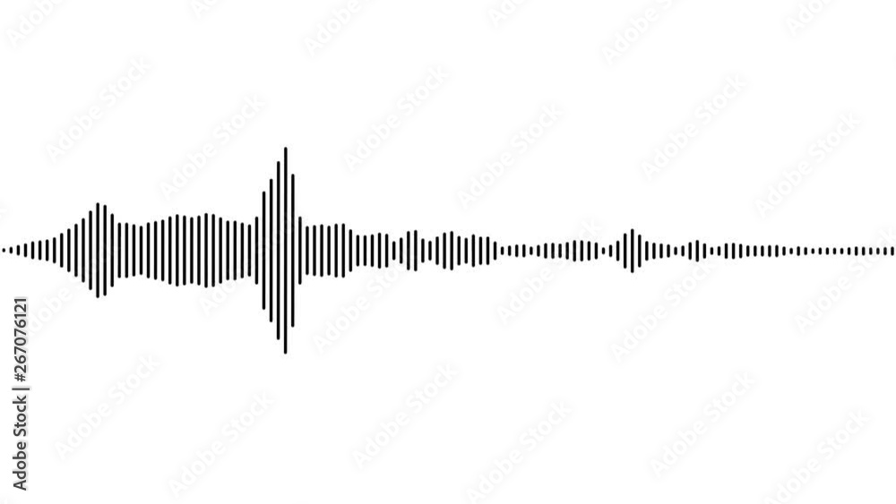 Simple Audio Waveform sound waves loop