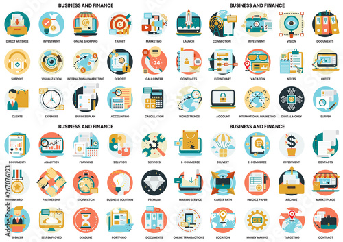 Business icons set for business
