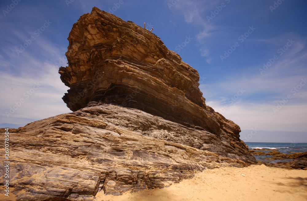 rocks formation on beach