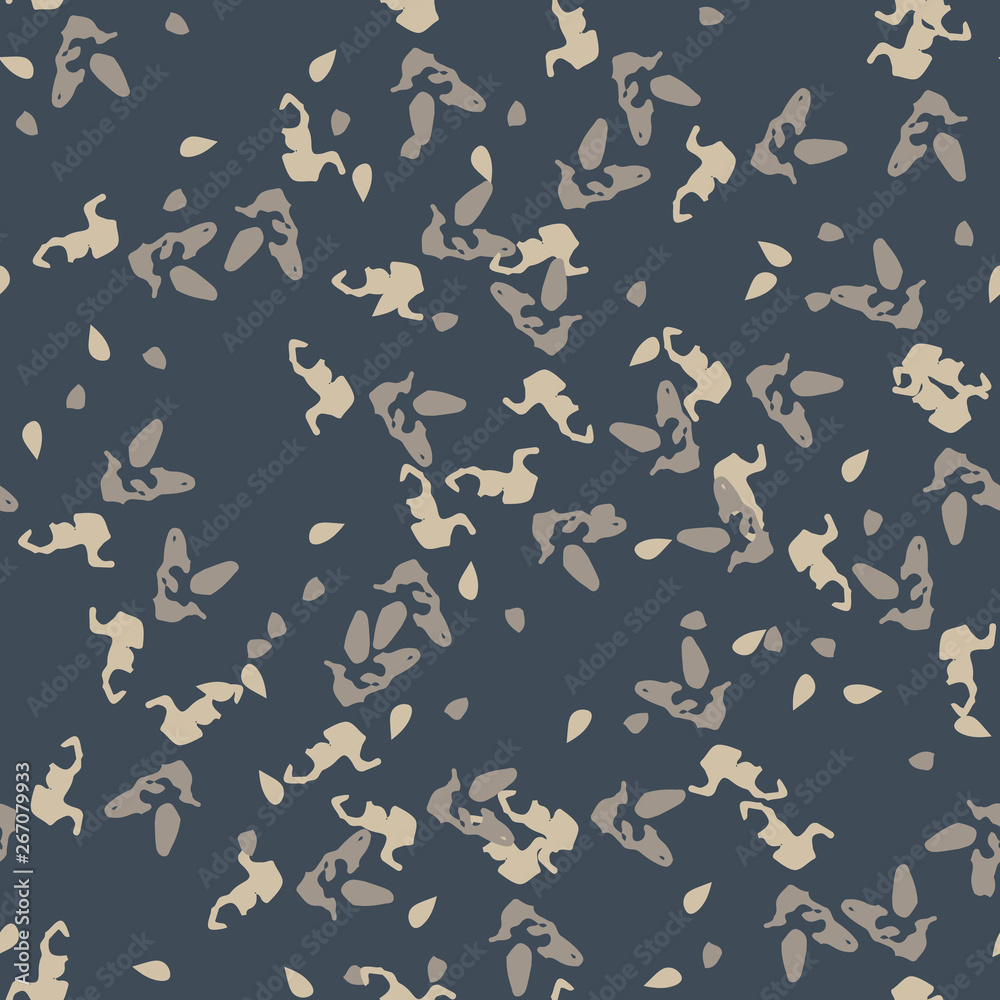 Fototapeta premium Urban camouflage of various shades of beige, grey and blue colors