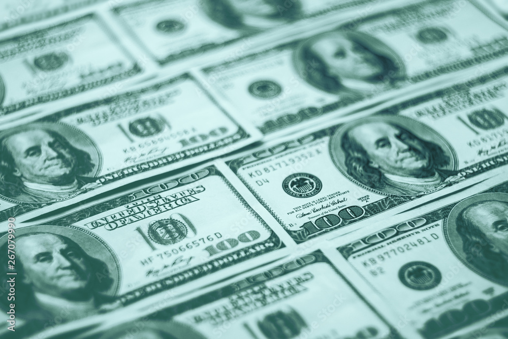 Closeup American dollars banknotes background Closeup American dollars banknotes background