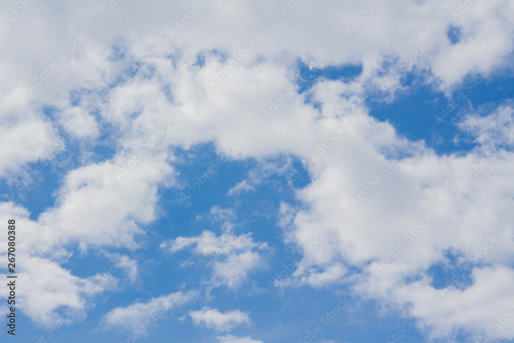 Blue sky white cumulus clouds background Blue sky white cumulus clouds background