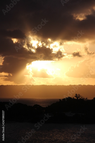 sunset over sea