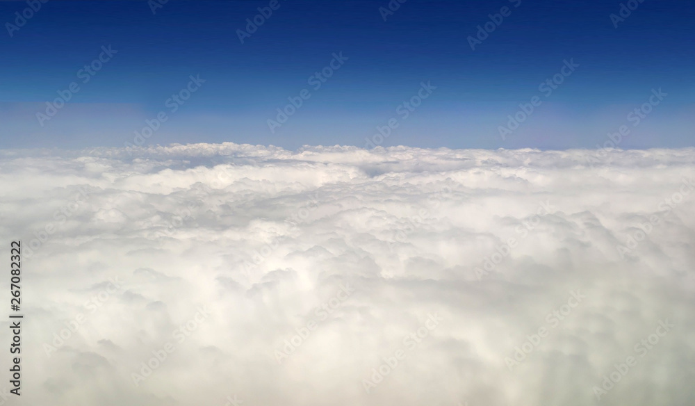 Clouds as they are seen from airplane