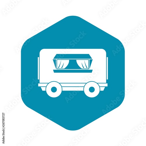 Food trailer icon. Simple illustration of food trailer vector icon for web