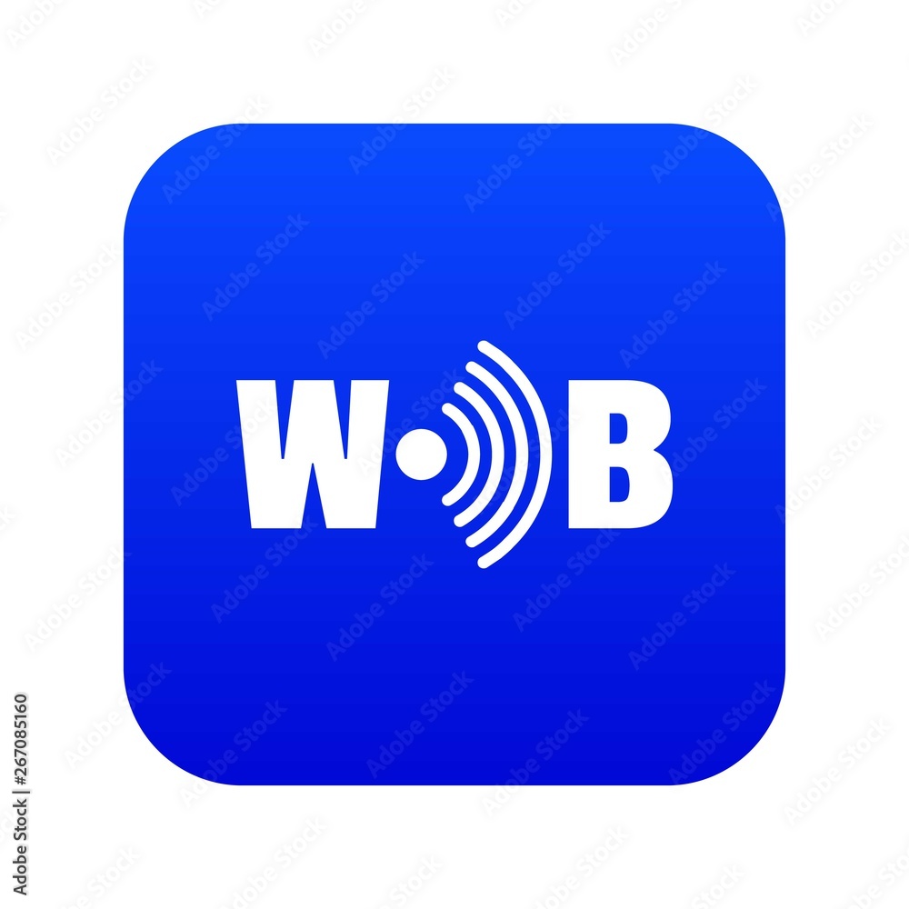 Wifi icon blue vector isolated on white background Wifi icon blue vector isolated on white background