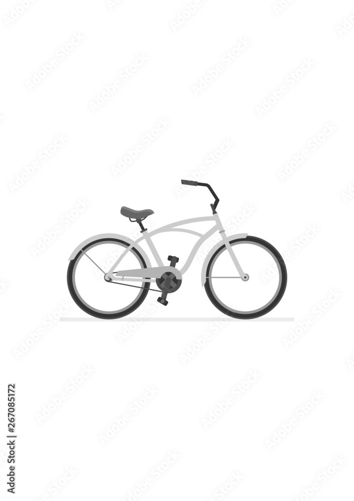 Cruiser Bike. isolated on white background