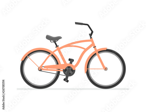 Cruiser Bike. isolated on white background
