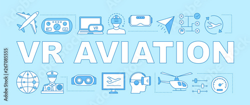 VR aviation word concepts banner