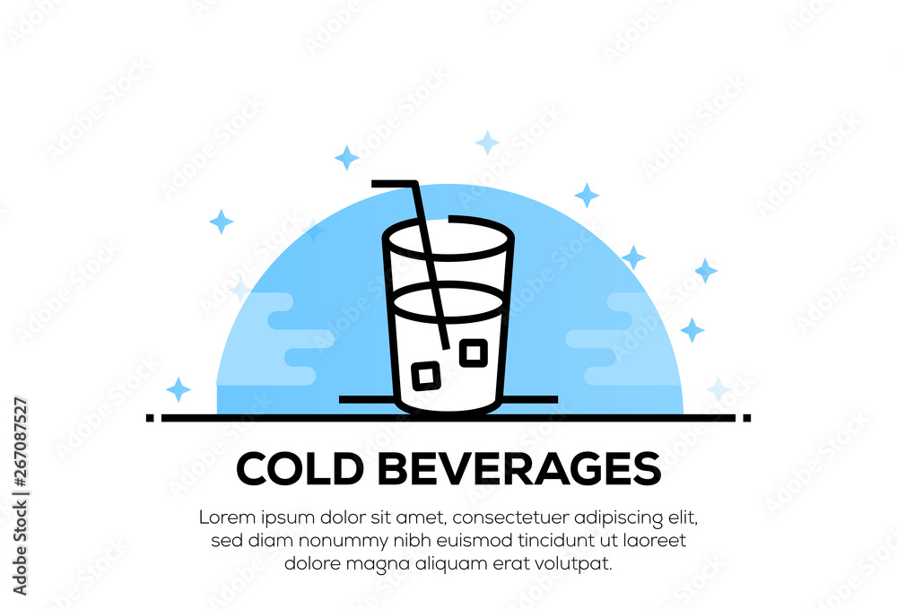 COLD BEVERAGES ICON CONCEPT