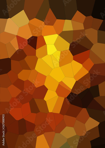 Abstract geometrical structure in ocre tone. Multicolored background.