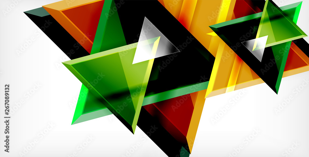 Dynamic triangle composition abstract background Dynamic triangle composition abstract background