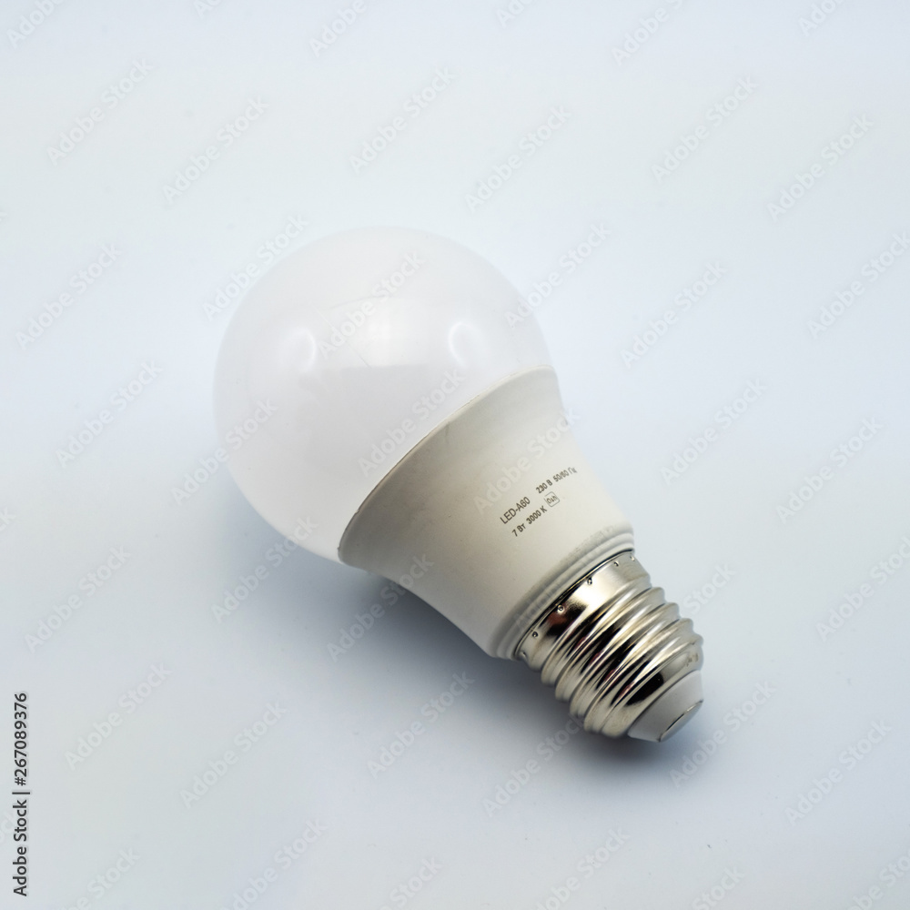 Concept photo of white light bulb isolated on white background. Perfect for filling the catalog online store electrics. Concept photo of white light bulb isolated on white background. Perfect for filling the catalog online store electrics.